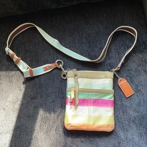 Multicolor Fabric authentic Coach crossbody bag